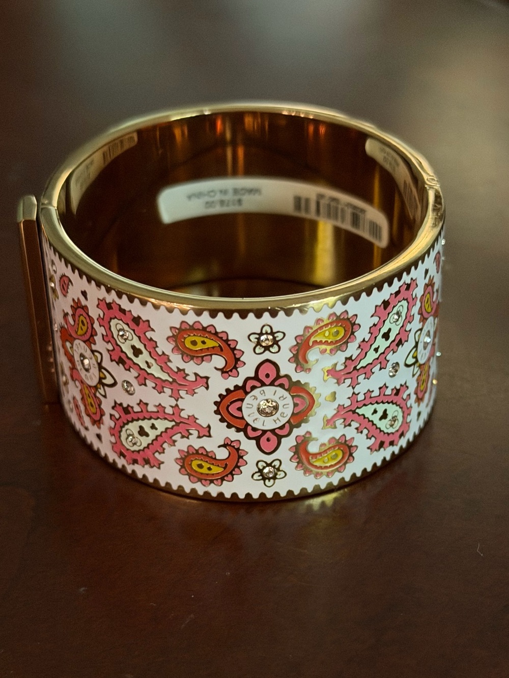 Henri Bendel Pink Paisley Bangle Bracelet NWTS HTF STUNNING! Price is Firm